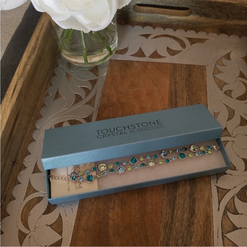 Authentic Swarovski Touchstone Multicolor Double … - image 2